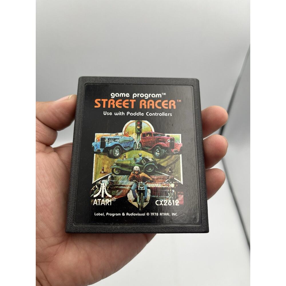 Game Program Atari Street Racer CX2612 Game Cartridge 1978
